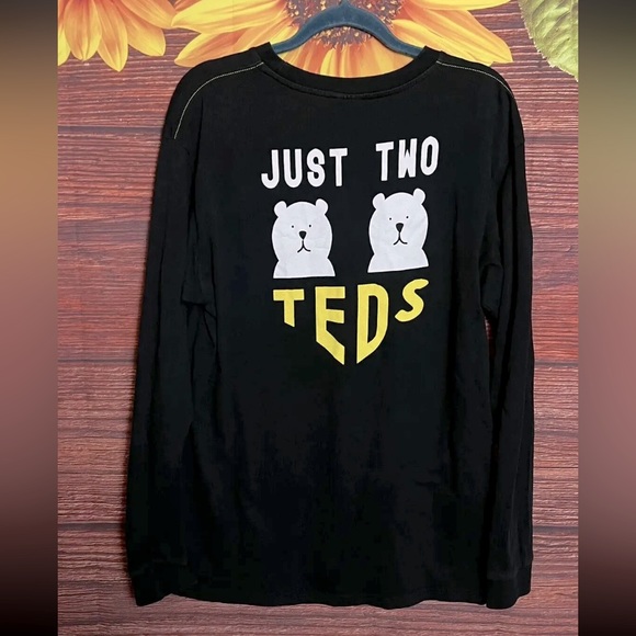 🎉HP🎉Teddy Fresh Two Teds Black/Yellow Long Sleeve T-Shirt Size Large - Picture 1 of 5